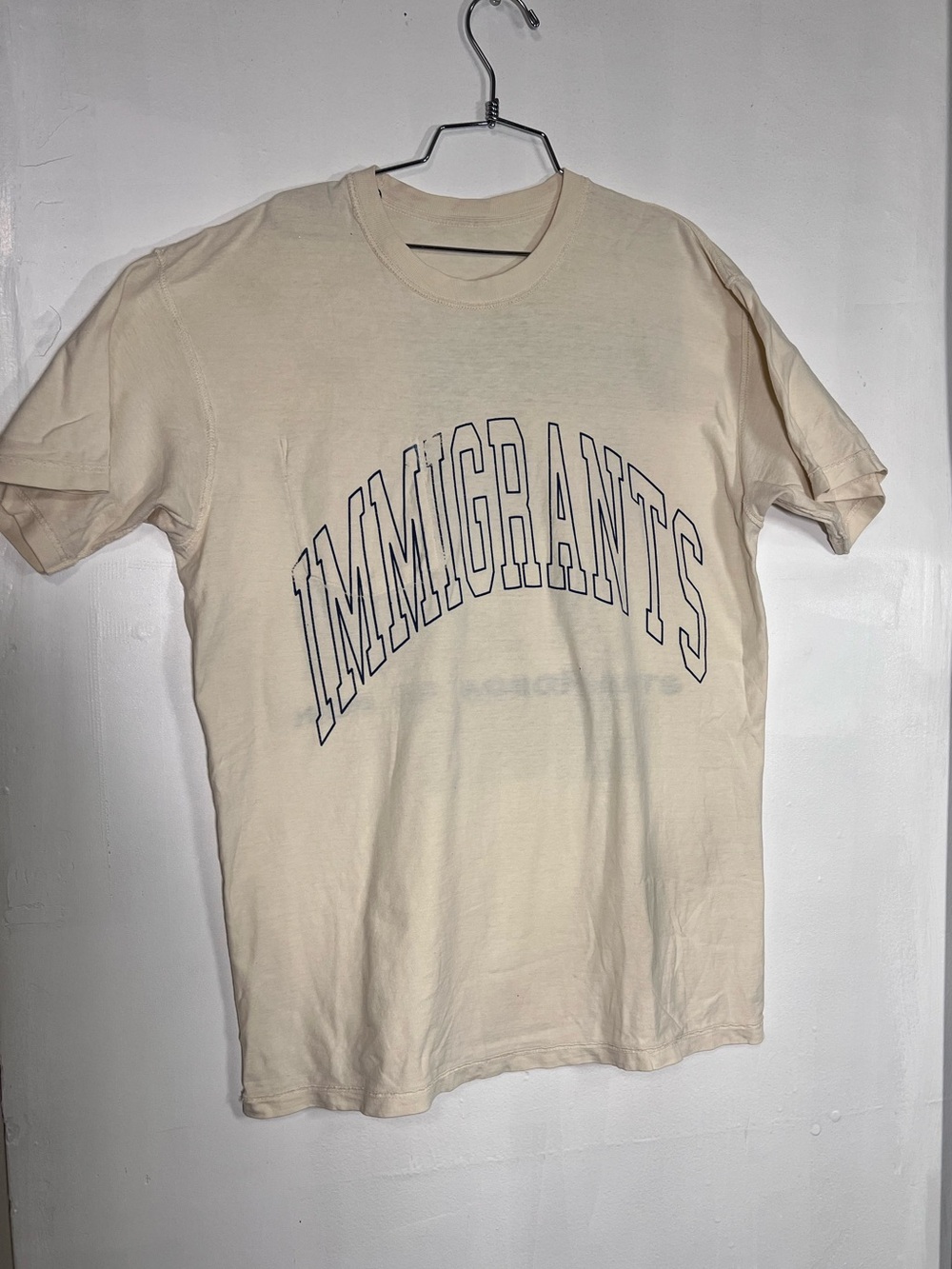 Kids of Immigrants Men's Cream Reversible Pocket T-Shirt